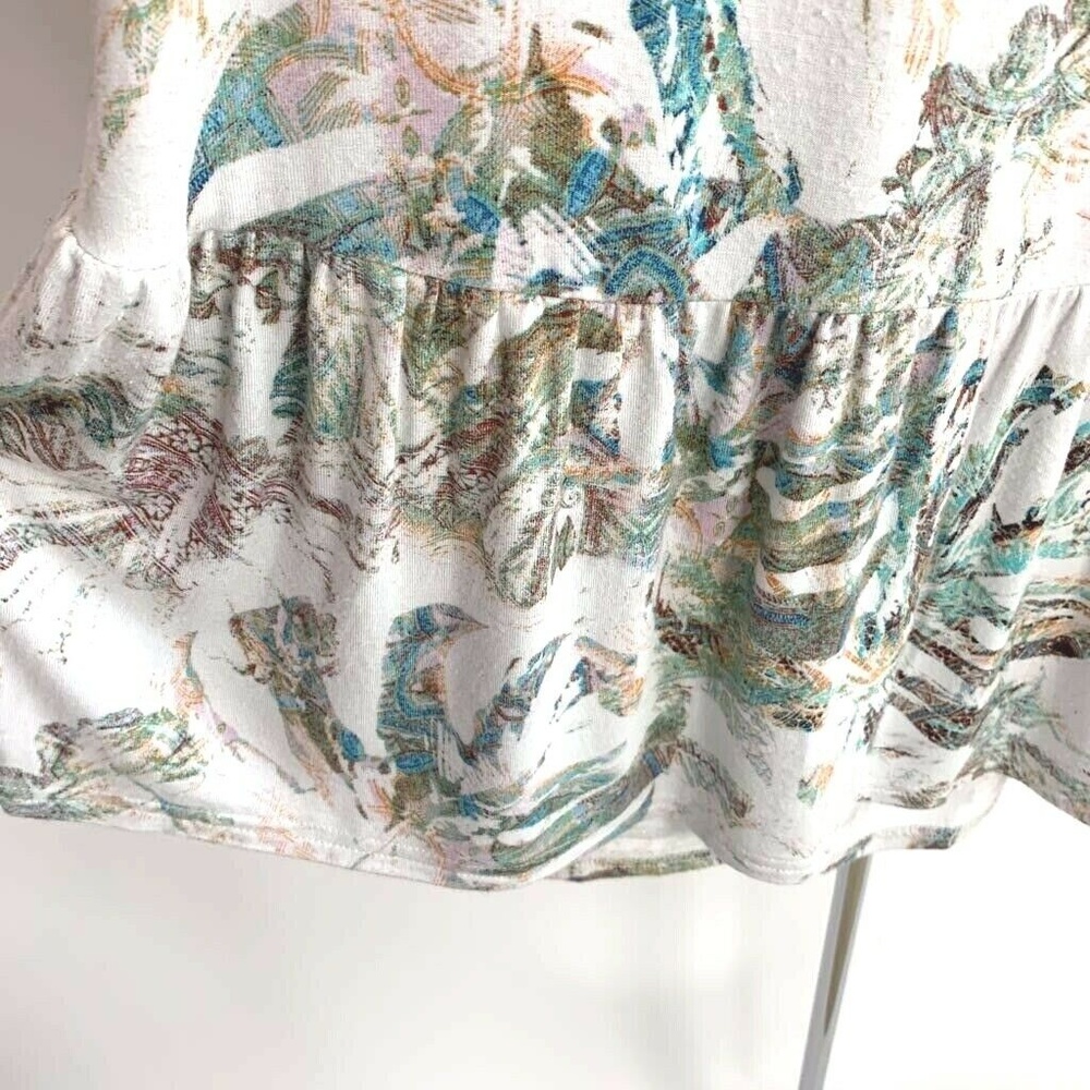 Anthropologie Meadow Rue Women's Blouse Lia Tank White Blue Floral Crochet Top S - Picture 6 of 8